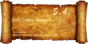 Sándor Amand névjegykártya